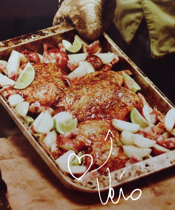 Poulet crapaudine paprika lime