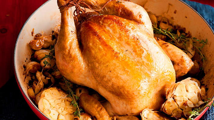 Poulet au 40 gousses d'ail