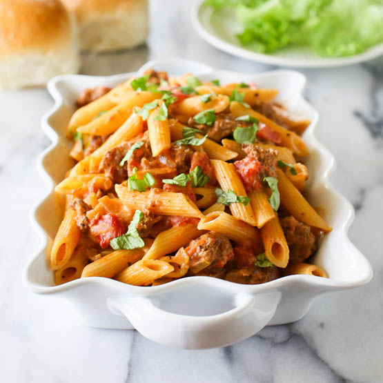 Penne aux saucisses de Sophie