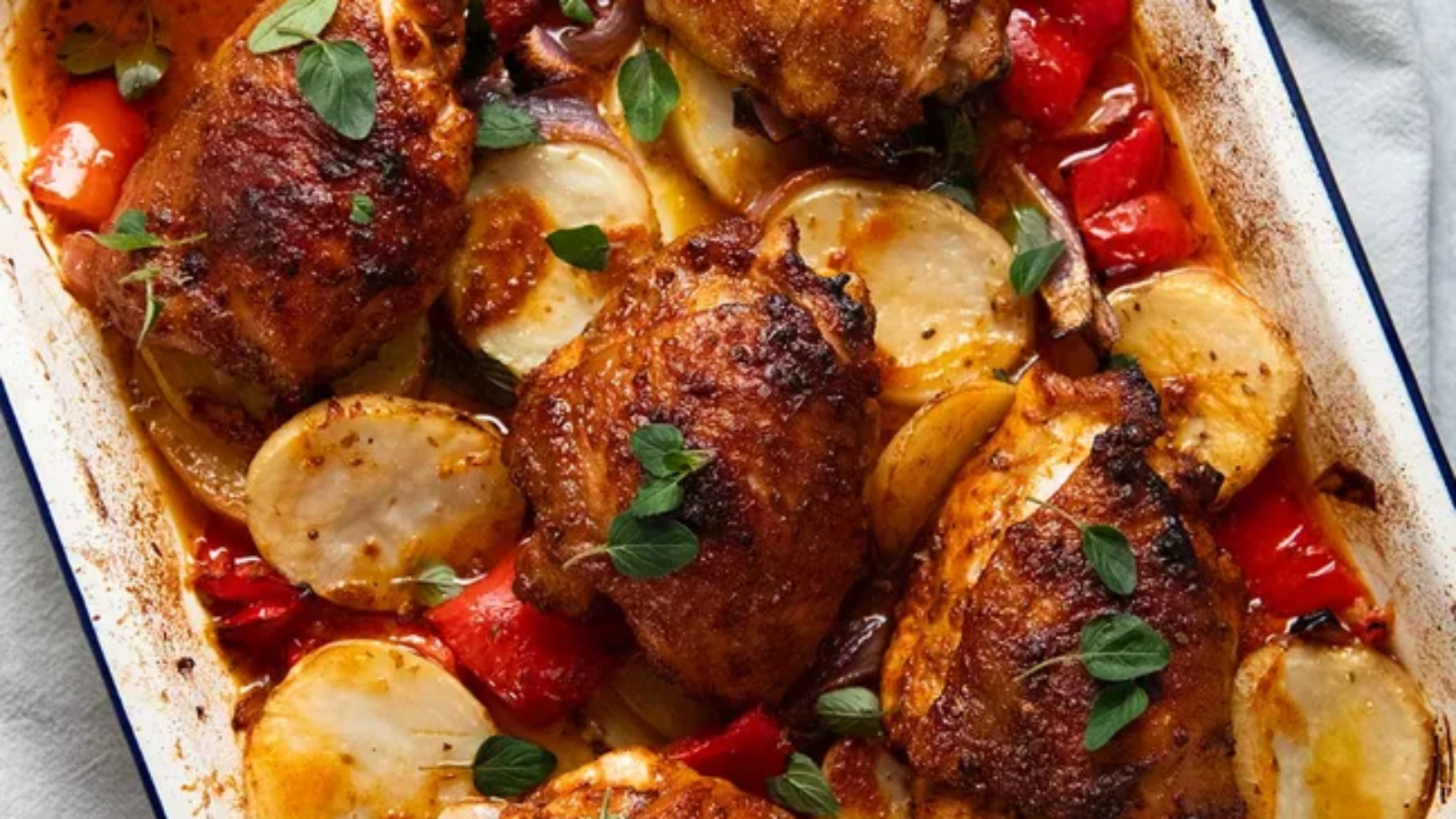 One-pan Portuguese Chicken and Potato Bake