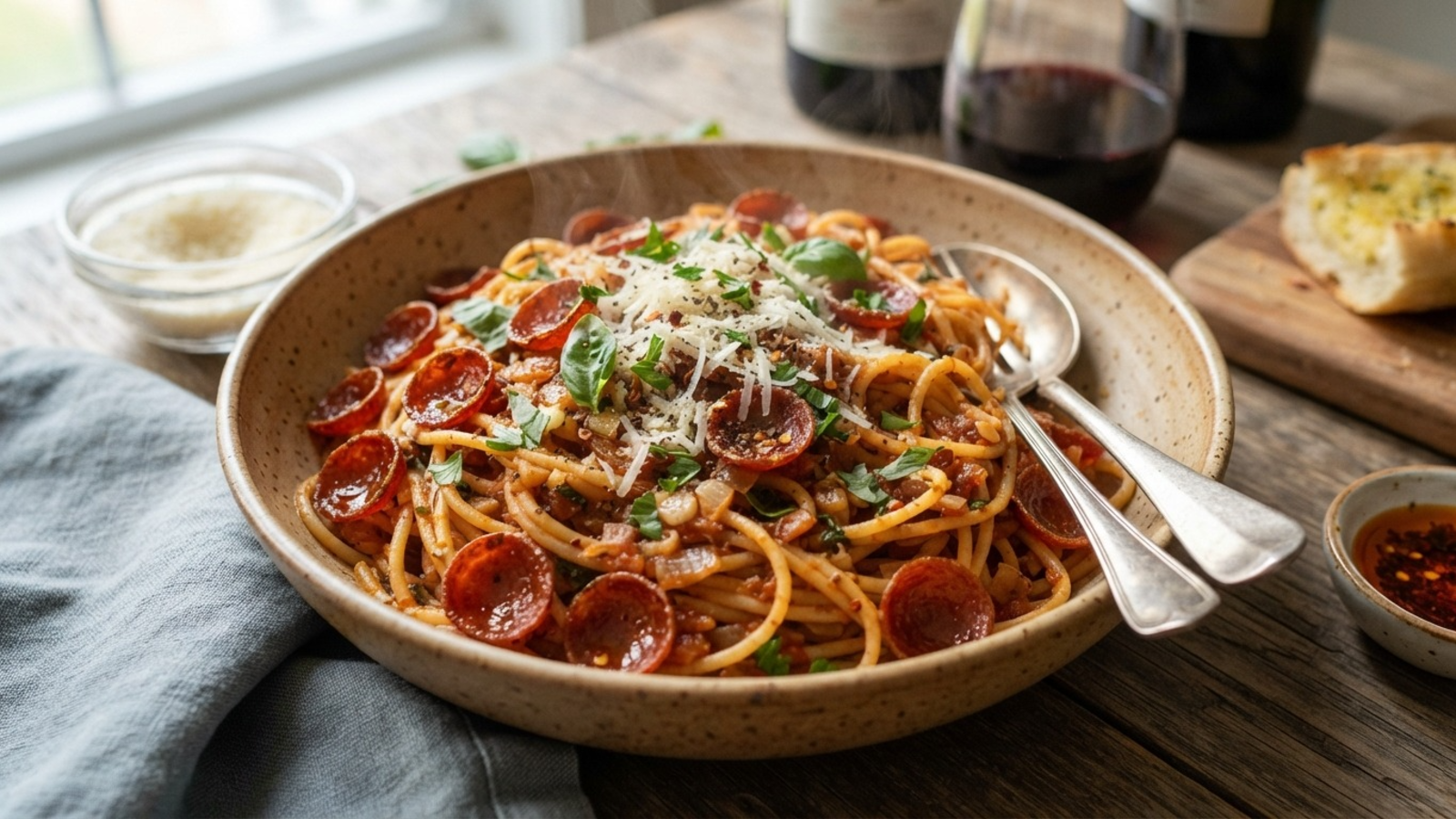 Pepperoni Spaghetti