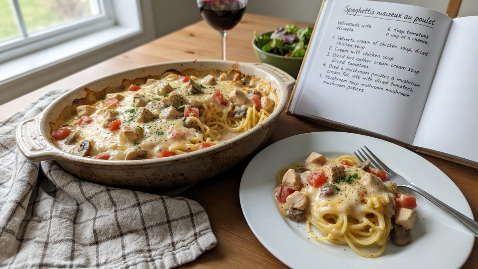 Spaghettis niaiseux au poulet
