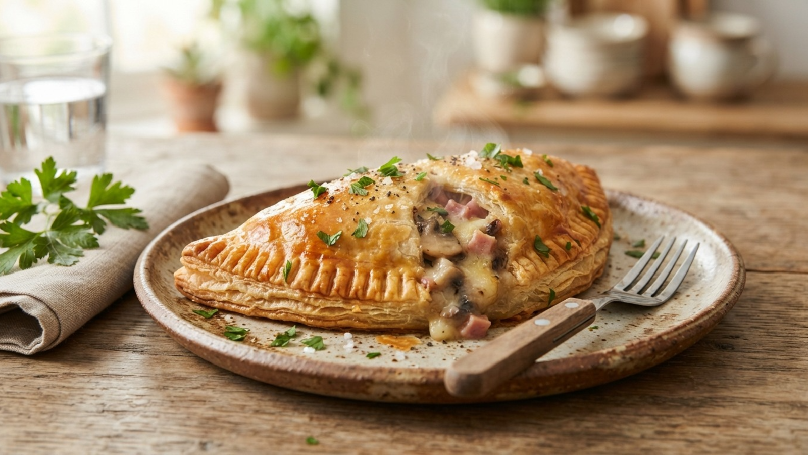 Feuilleté aux Champignons et Jambon