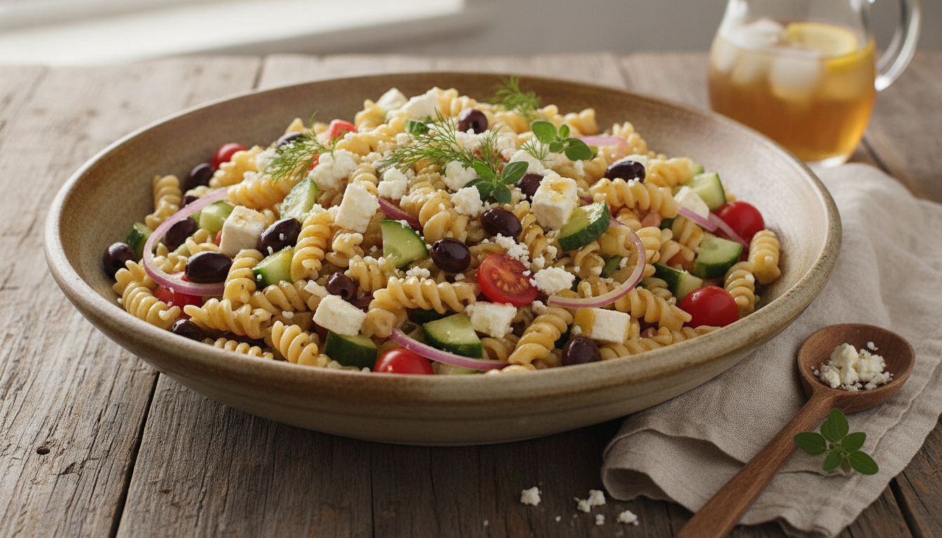 Salade de pâtes grecque de Manue
