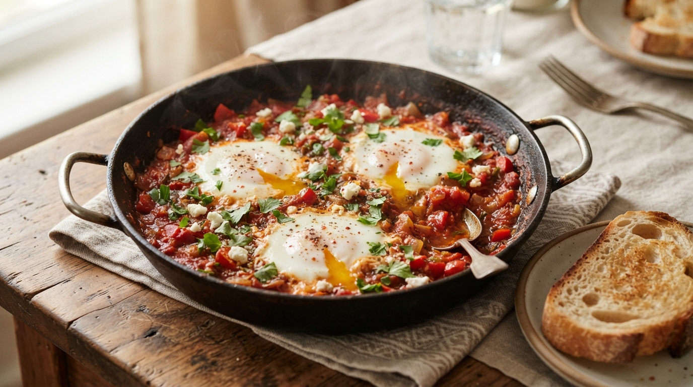 Lorva Embriadorio - Eggs in tomato sauce