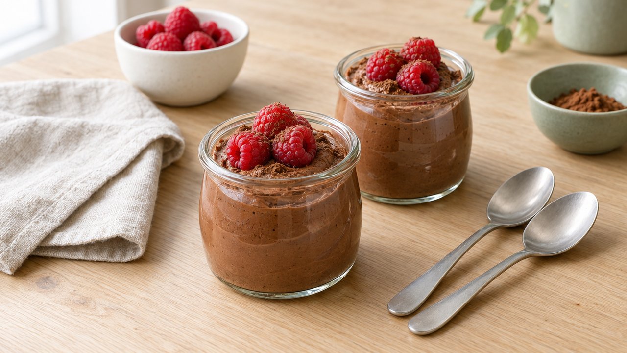 Mousse au chocolat au yogourt grec