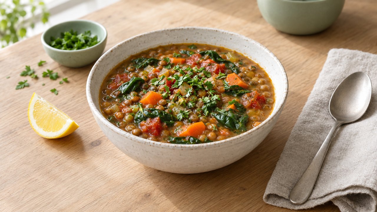 Lentil and vegetable soup