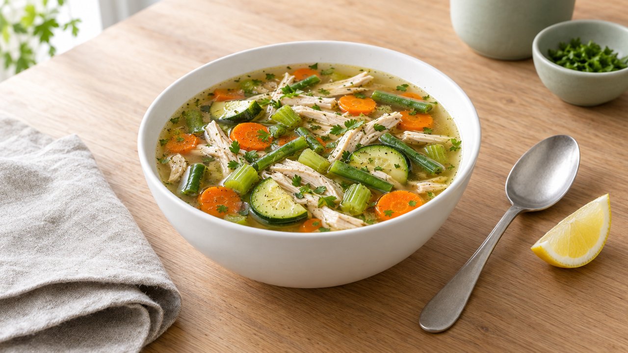 Chicken and vegetable soup