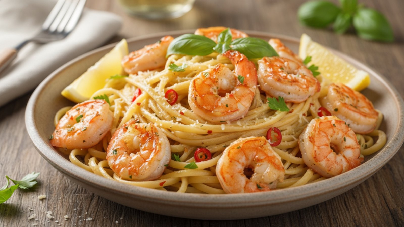 Garlic Shrimp Pasta