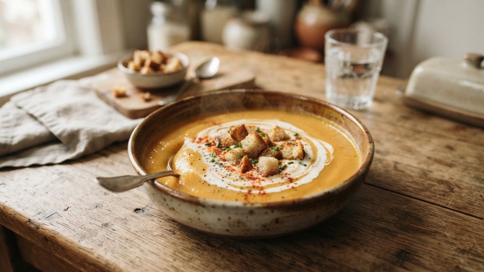 Velouté de courge musquée aux arômes de pain d'épices