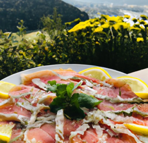 Carpaccio de bœuf et de betteraves jaunes