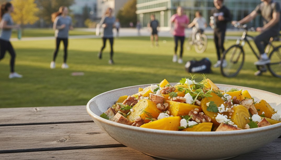 Yellow Beet Salad with Vegetable Protein